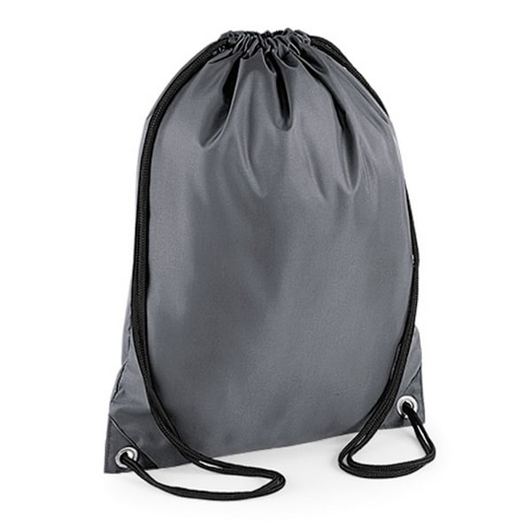 BagBase Budget Vattentålig Sport Gymsac Dragsnöre Väska (11 Graphite Grey One Size