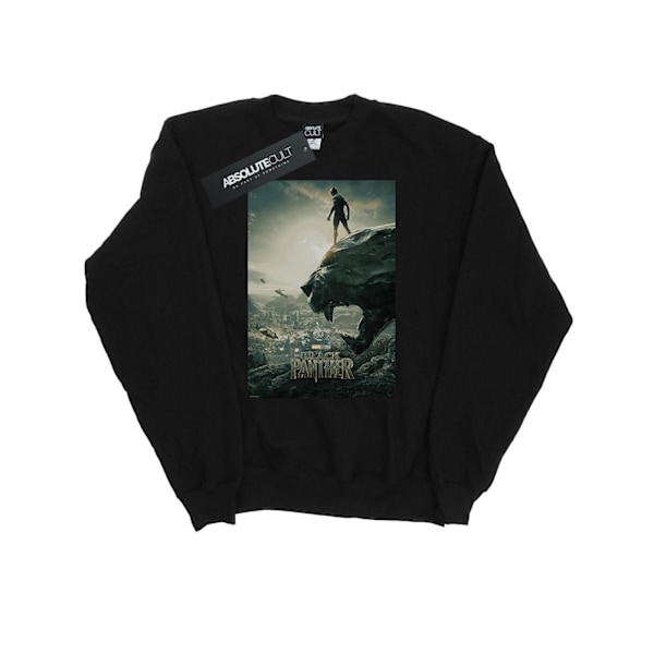 Marvel Herr Svart Panther Poster Sweatshirt M Svart Black M