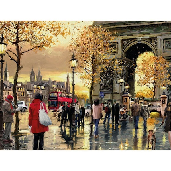 Richard Macneil Arc De Triomphe Canvas Print 40cm x 30cm Multic Multicoloured 40cm x 30cm