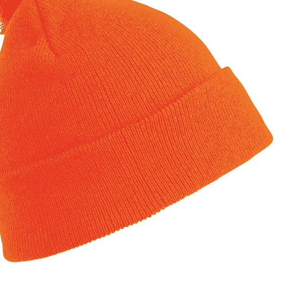 Result Barn/Barn Vinter Essentials Pom Pom Mössa En Storlek Fluorescent Orange One Size