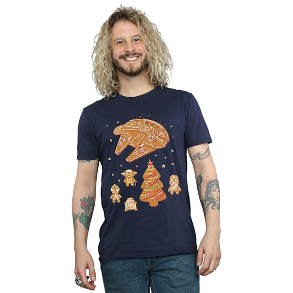 Star Wars Mens Gingerbread Rebels T-Shirt M Navy Blue Navy Blue M