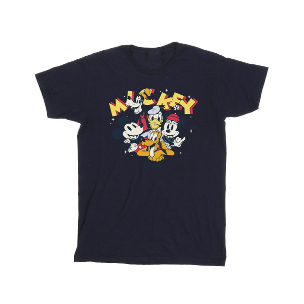 Disney Boys Musse Pigg Grupp T-shirt 3-4 år Marinblå Navy Blue 3-4 Years