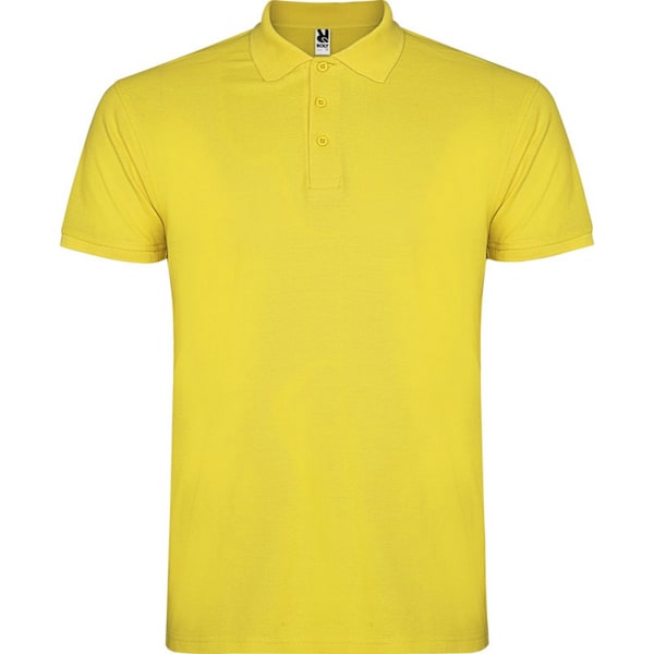 Roly Herr Star Kortärmad Polotröja L Gul Yellow L