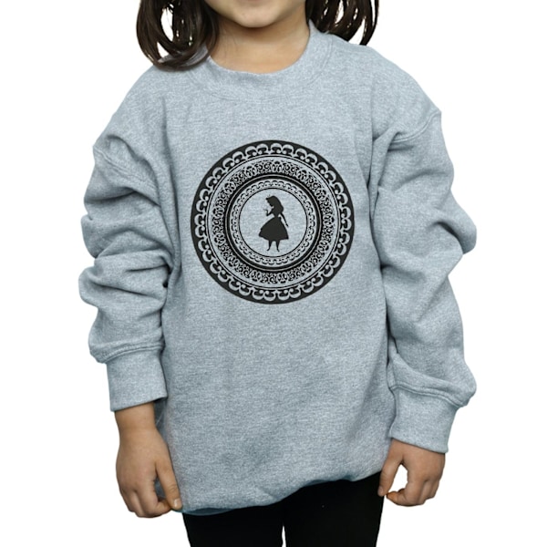 Disney Girls Alice In Wonderland Circle Sweatshirt 12-13 År Sports Grey 12-13 Years