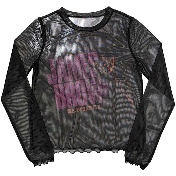 James Brown Dam Dynamite Mesh Långärmad Crop Top XL Svart Black XL