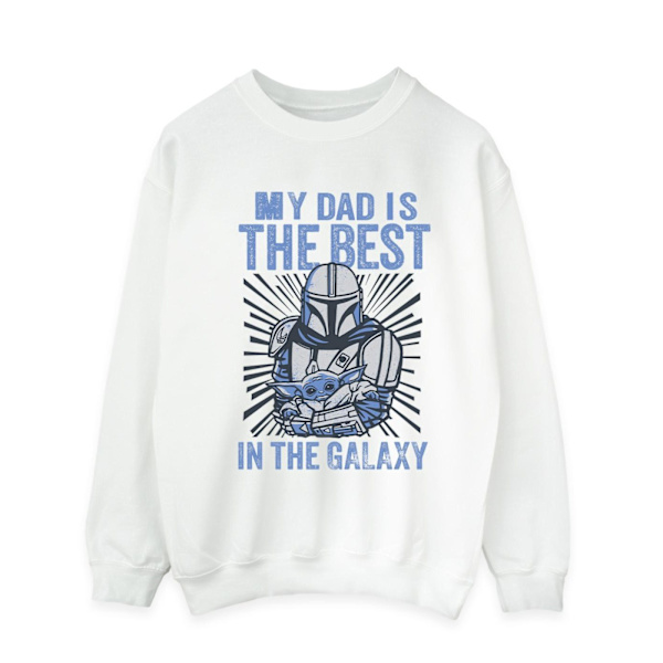 Star Wars Herr Mandalorian Bästa Pappa Sweatshirt S Vit White S
