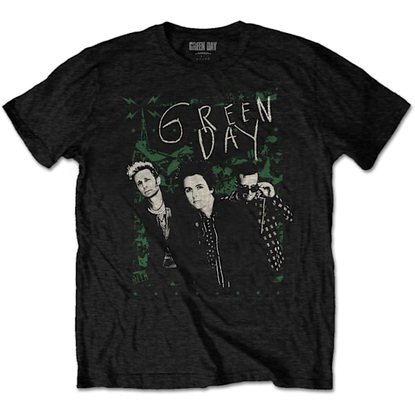 Green Day Unisex Adult Green Lean T-Shirt S Svart Black S