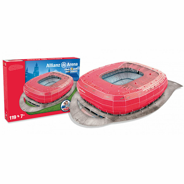 Bayern München FC Allianz Arena Stadium 3D-pussel One Size Röd/Svart Red/Black One Size