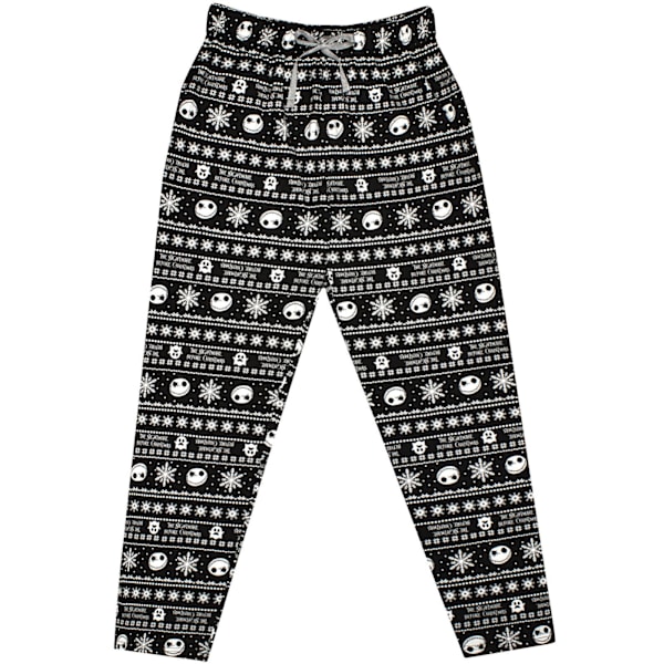 Nightmare Before Christmas Herr Jack Skellington Pyjamasbyxor för Män Black/White M
