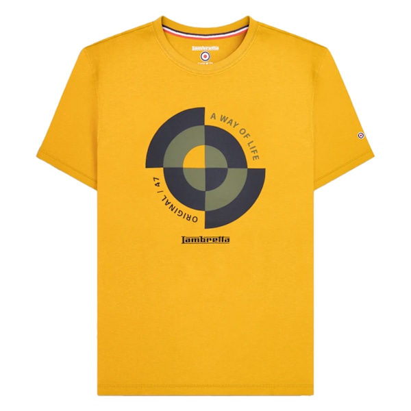 Lambretta Herr T-shirt Target Quadrant XL Guld Gold XL