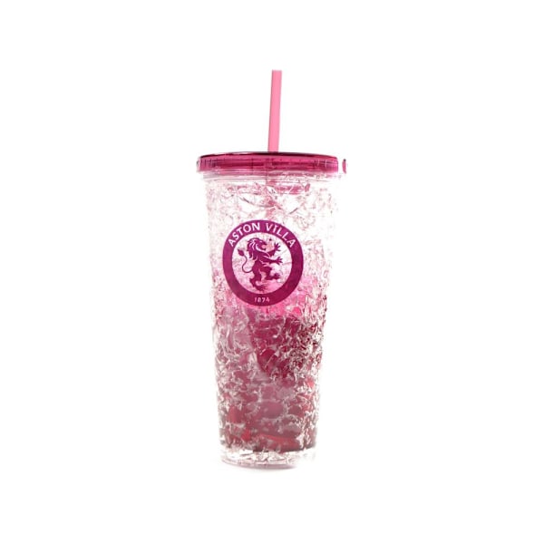 Aston Villa FC Crest 600ml zer Cup Med Sugrör En Storlek Clar Claret Red One Size