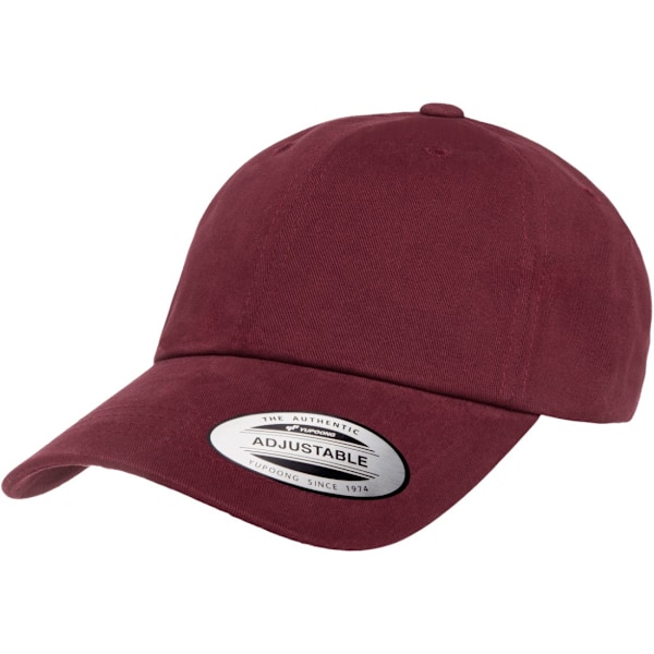 Flexfit By Yupoong Persika Bomullstwill Dad Cap En Storlek Maroon Maroon One Size