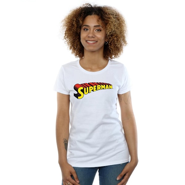 DC Comics Dam/Kvinnor Superman Telescopic Loco Bomull T-shirt White L