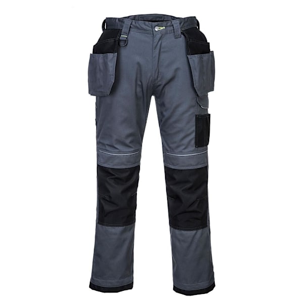 Portwest Herr PW3 Holster Pocket Arbetsbyxor 30R Zoom Grå/Svart Zoom Grey/Black 30R
