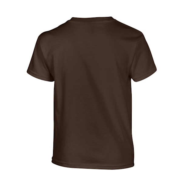 Gildan Barn/Barn T-shirt i tung bomull L Mörk choklad Dark Chocolate L