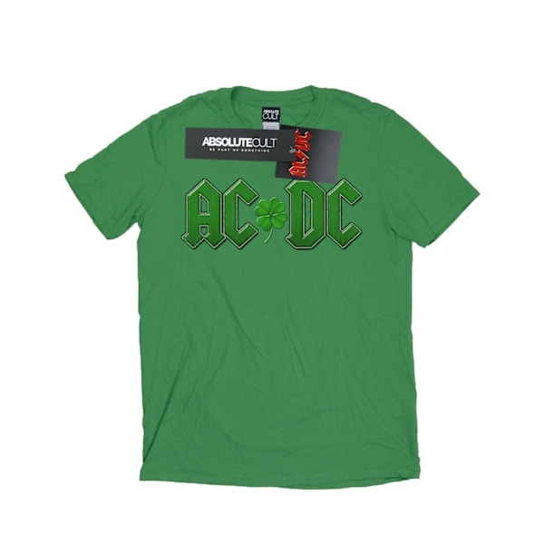 AC/DC Girls Shamrock Logo Bomull T-shirt 7-8 år Irländsk Grön Irish Green 7-8 Years