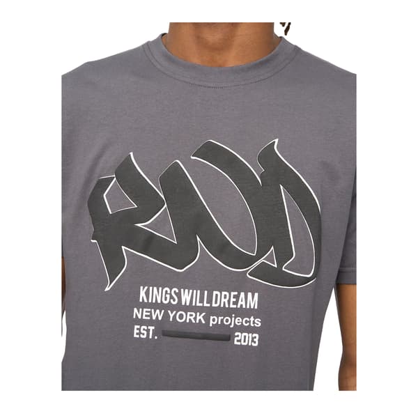 Kings Will Dream Markered T-shirt för män M Asfalt Asphalt M