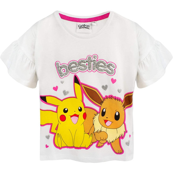 Pokemon Girls Besties Long Pyjamas Set 7-8 år Vit/Rosa/Silv White/Pink/Silver 7-8 Years