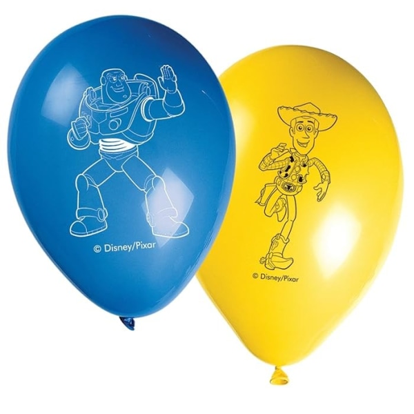 Toy Story Woody Balloons (paket med 8) En one size blå/gul Blue/Yellow One Size