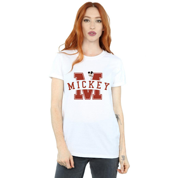 Disney Dam/Damer Mickey Mouse Letter Peak Bomull Boyfriend White L