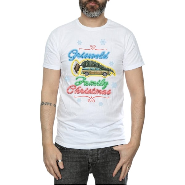 National Lampoon's Christmas Vacation Herr Griswold Familj Bomull T-shirt White XL