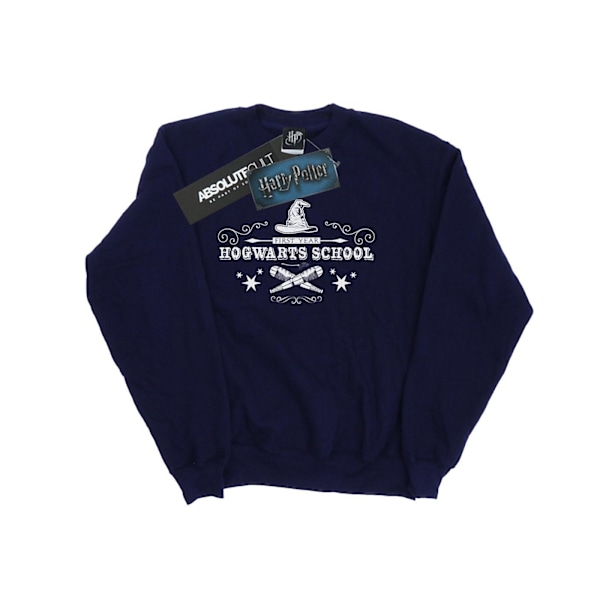 Harry Potter Tjejer Hogwarts Första År Sweatshirt 5-6 År Marinblå Navy Blue 5-6 Years