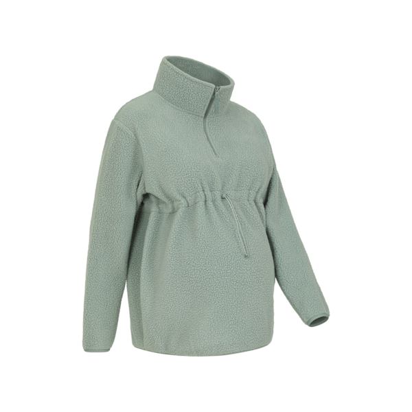 Mountain Warehouse Womens/Ladies Cosy Sherpa Half Zip Maternity Green 10 UK