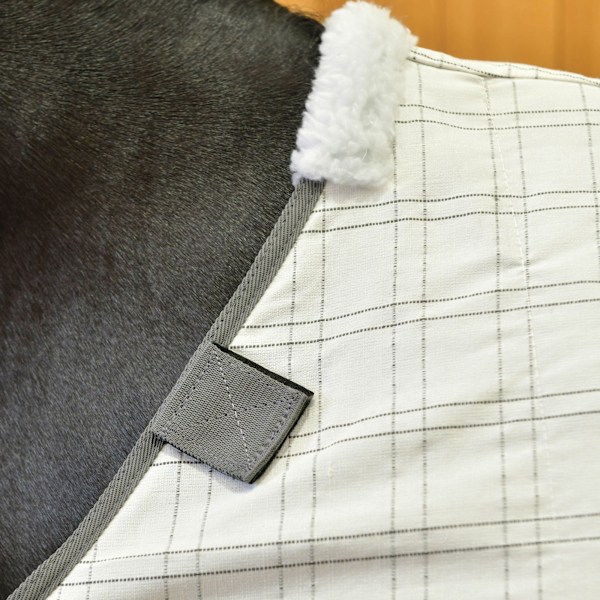 Weatherbeeta Comfitec Standard-Neck Bomullsunderlägg för Hästtäcke 7´ 3 White/Grey 7´ 3
