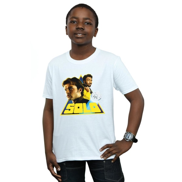 Star Wars Boys Solo Retro Triangle T-shirt 5-6 år Vit White 5-6 Years