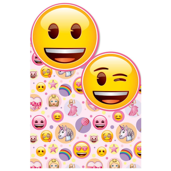 Emoji Unicorn And Rainbow Gratulationskort En Storlek Rosa/Gul Pink/Yellow One Size