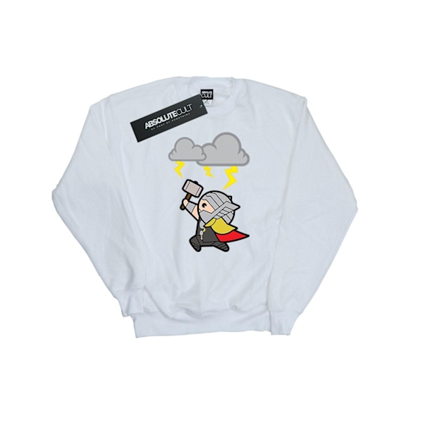 Marvel Mens Kawaii Thor God Of Thunder Sweatshirt M Vit White M