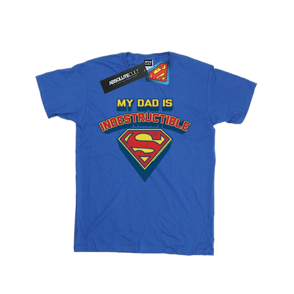 DC Comics Girls Superman Min Pappa Är Oöverskådlig Bomull T-Shir Royal Blue 12-13 Years