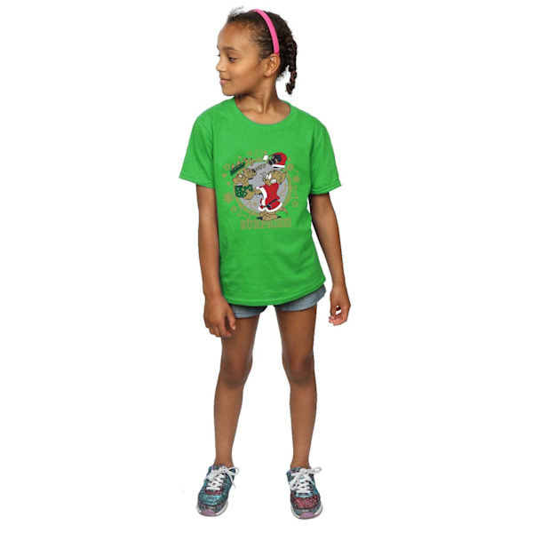 Tom And Jerry Girls Julöverraskning Bomull T-shirt 7-8 år Irish Green 7-8 Years