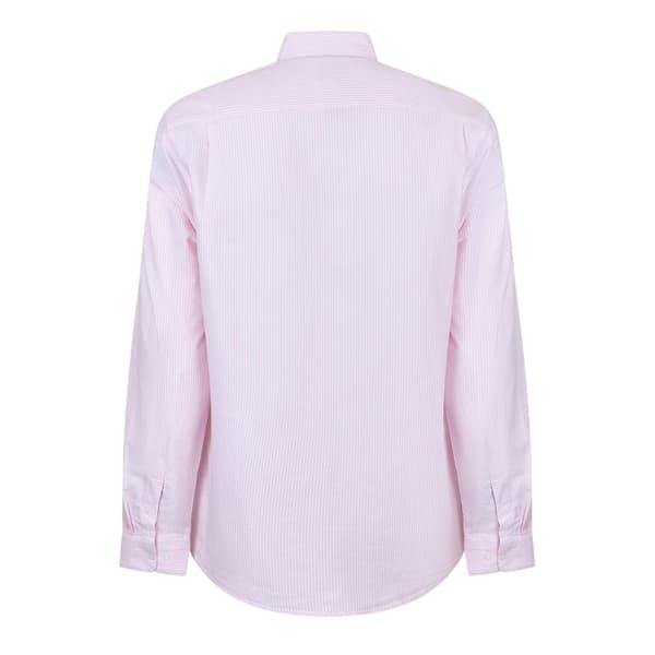 Peter Werth Herr Pinstripe Regular Långärmad Skjorta M Rosa/Vit Pink/White M
