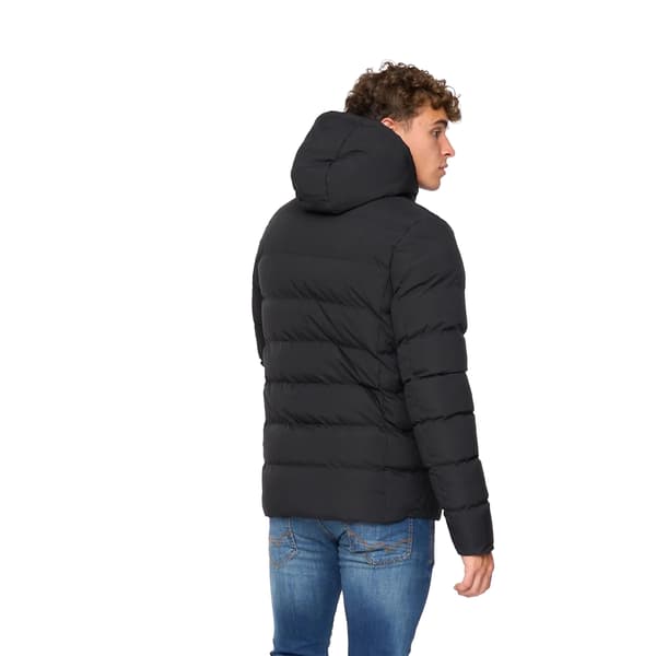 Crosshatch Kampleys vadderad jacka med präglad design för herrar, L, svart Black L