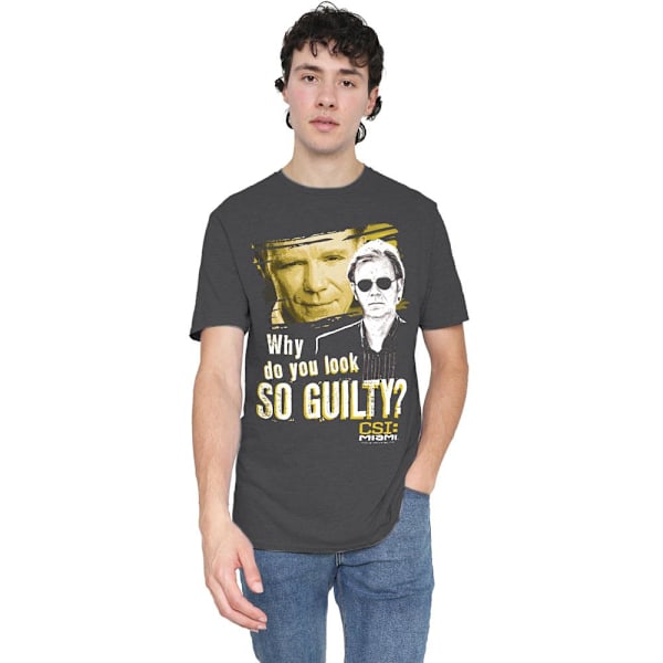 CSI: Miami Unisex Vuxen So Guilty T-Shirt L Gråmelerad Charcoal L