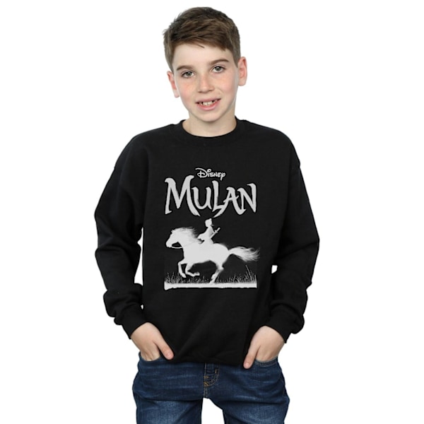 Disney Boys Mulan Movie Mono Horse Sweatshirt 5-6 år Svart Black 5-6 Years