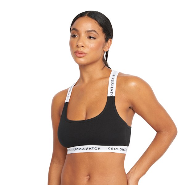 Crosshatch Womens/Ladies Sophea Bralette (2-pack) XL Grå/Svart Grey/Black XL