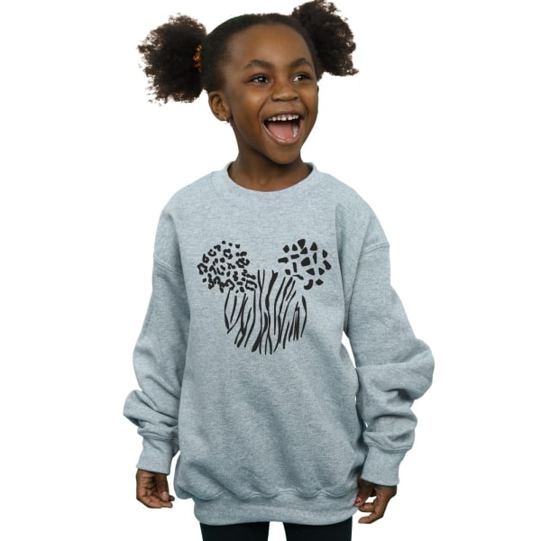 Disney Girls Mickey Mouse Animal Sweatshirt 7-8 år Sports Grå Sports Grey 7-8 Years