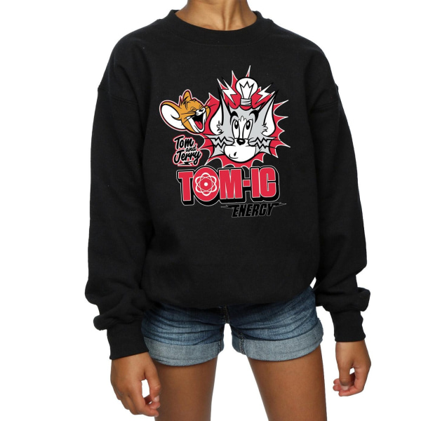 Tom And Jerry Girls Tomic Energy Sweatshirt 5-6 år Svart Black 5-6 Years