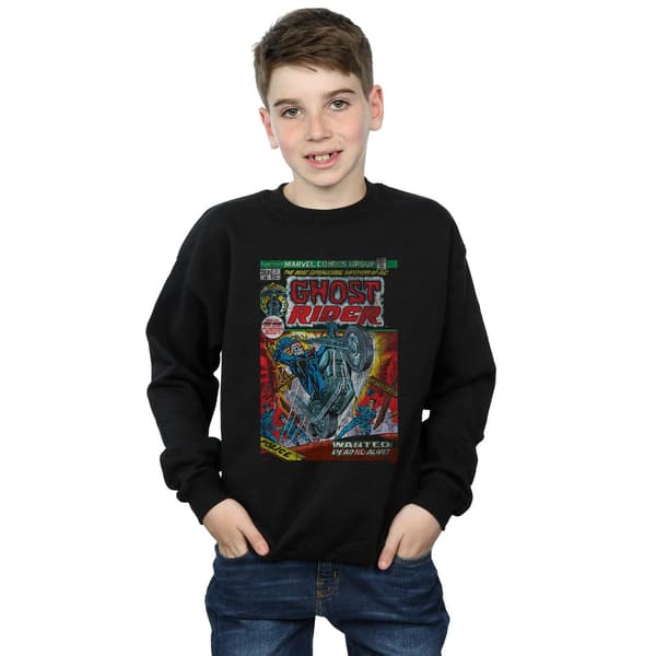 Marvel Pojkar Ghost Rider Distressed Comic Cover Tröja 5-6 År Black 5-6 Years