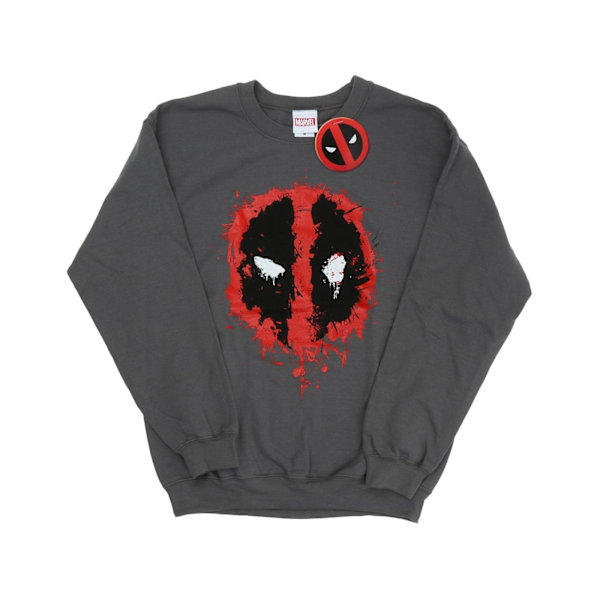 Marvel Deadpool Splat Face Sweatshirt XL Charcoal Charcoal XL