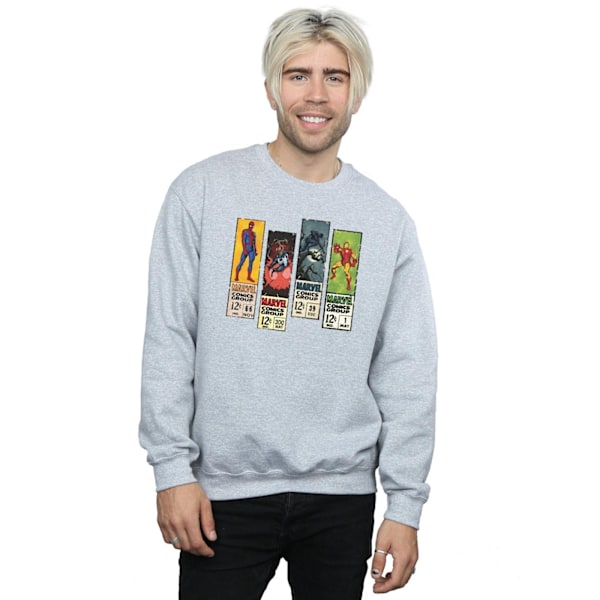 Marvel Comic Strips Sweatshirt S Sports Grey för män Sports Grey S