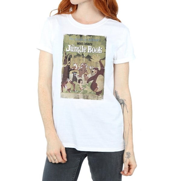 Jungle Book Retro Poster Bomull T-shirt för kvinnor/damer White M