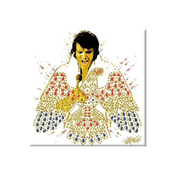 Elvis Presley American Eagle Kylskåpsmagnet En Storlek Flerfärgad Multicoloured One Size