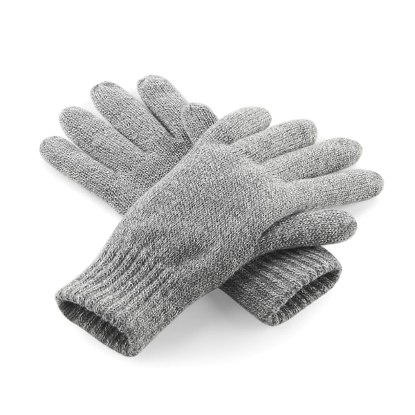 Beechfield Unisex Classic Thinsulate Thermal Winter Gloves S/M Heather Grey S/M