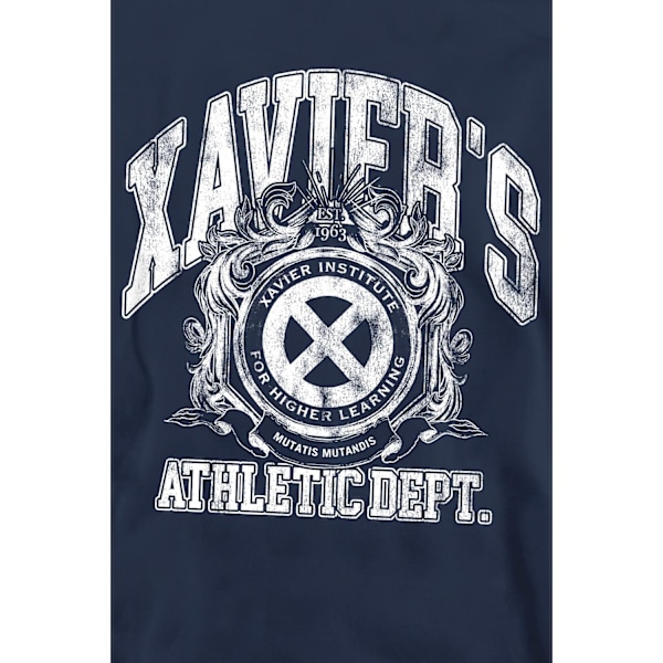 Marvel Unisex Vuxen X-Men Athletic Dept Professor X Sweatshirt Navy XL