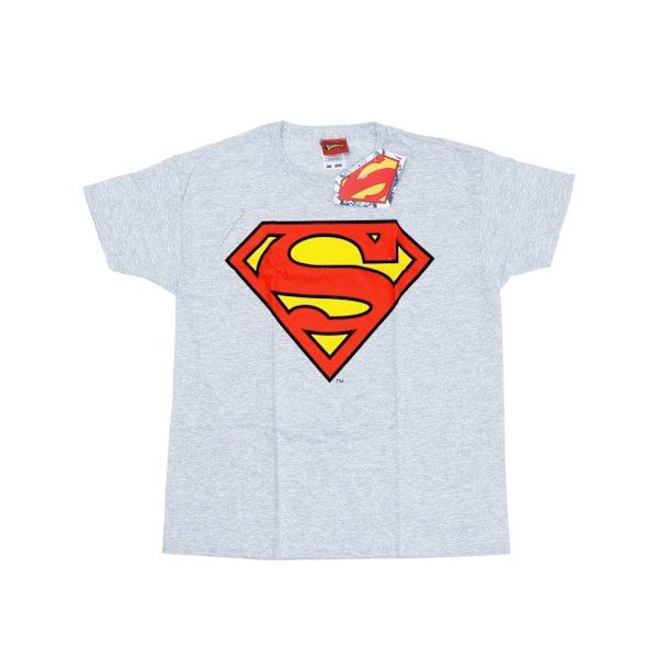 DC Comics Pojkars Superman Logotyp T-shirt 5-6 År Heather Grey Heather Grey 5-6 Years