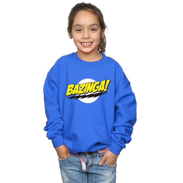The Big Bang Theory Girls Sheldon Bazinga Sweatshirt 9-11 år Royal Blue 9-11 Years