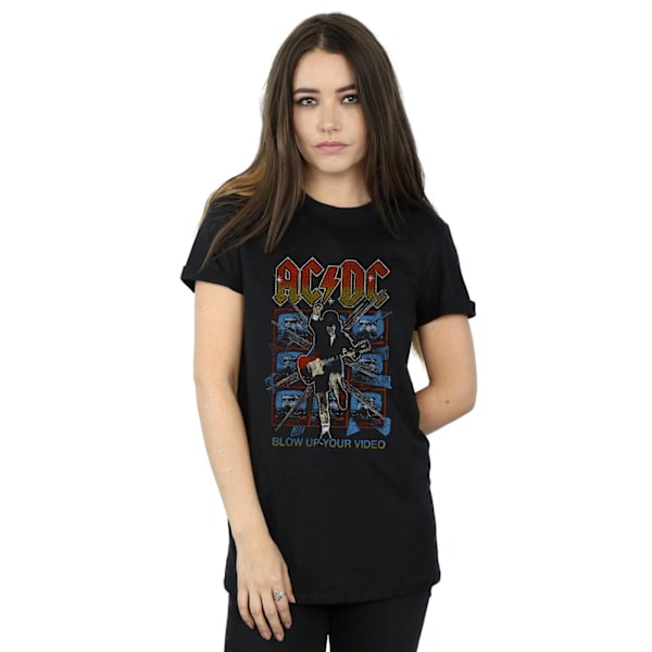 AC/DC Dam/Kvinnor Blow Up Your Video Bomull Boyfriend T-Shirt Black XL